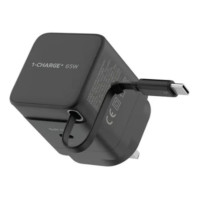 Adapter momax 65w 1-Charge+ with Retractable USB-C Cable