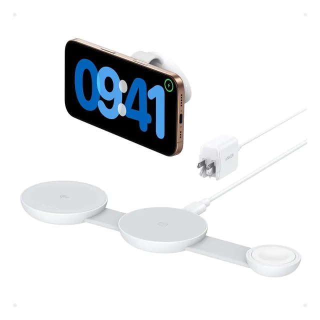 Anker MagGo Wireless Charging Station (3-in-1, Foldable Pad)