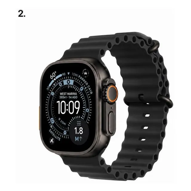 Apple Watch Ultra 3 49mm Black Ti Black ocean Band