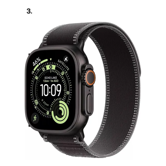Apple Watch Ultra 349mm Black Ti Black Charcoal Band Ti M/L
