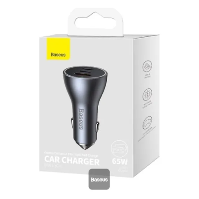 Baseus Dual Car Charger 60W (Blue) U+C