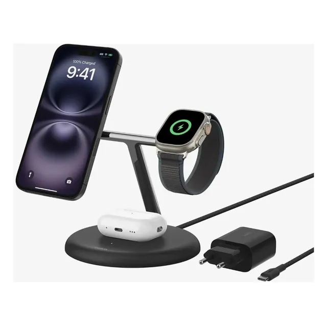 belkin BoostCharge Pro 3-in-1 Wireless Charging Station