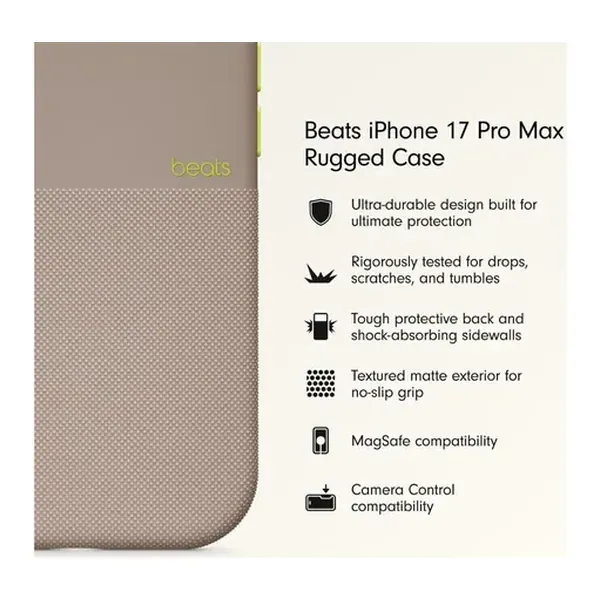 17 Pro Max Beats Rugged Case