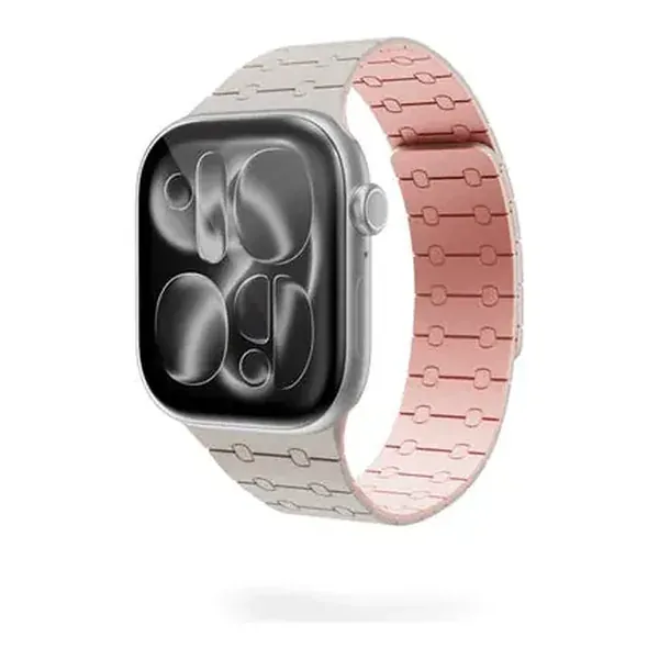 Lychee patterned Silicone Magnetic Watch Band 38\40\41\42