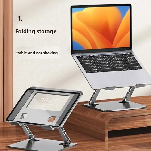 Notebook Folding Stand Carbon steel+Aluminum Alloy+Silicone