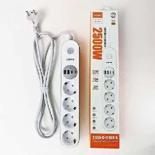 LDNIO EU POWER SOCKET 2500W 2USB-C+2 USB-A