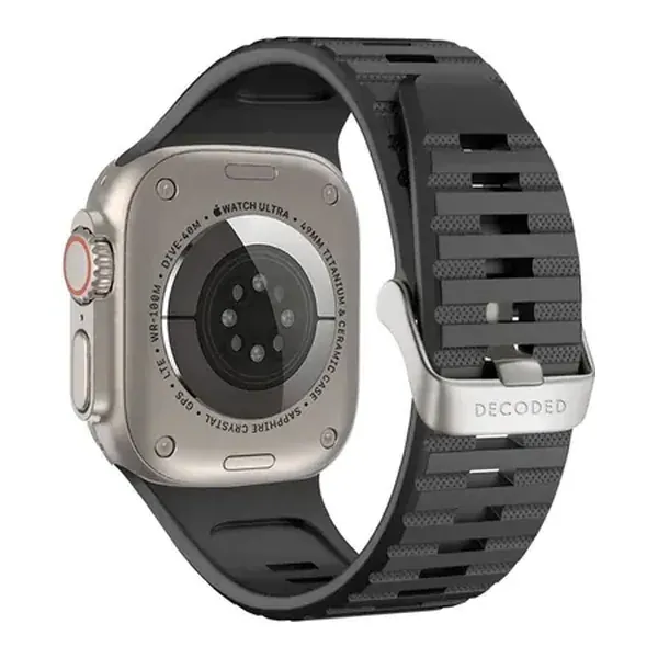 Ultra Thin Double Sided Magnetic Silicone Watch Strap (Black\ )42\44\45\46\49